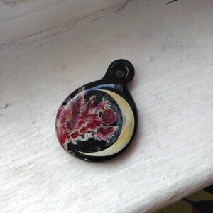 Glass moon pendant